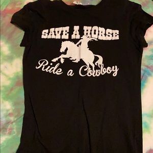 Save a horse ride a cowboy T-shirt